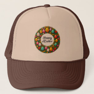 Happy Easter – Festive Egg Wreath boné Trucker Hat