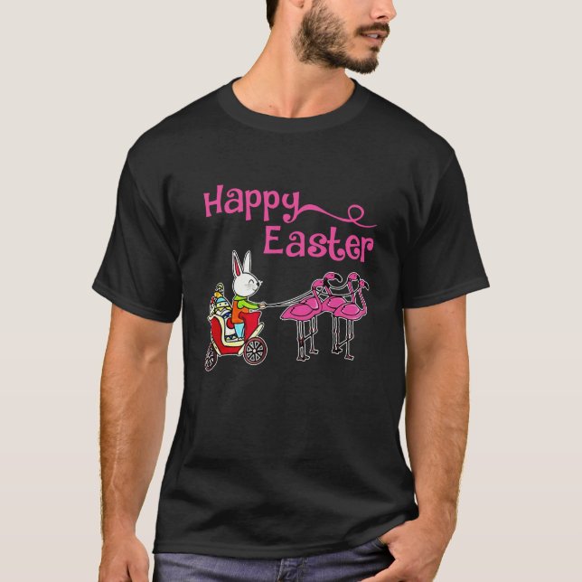 Happy Easter Flamingo T-Shirt (Front)