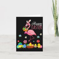 Happy Easter Flamingo With Easter Egg Bysket Hunti
