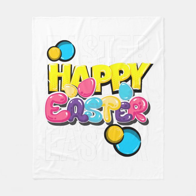 Happy Easter  Fleece Blanket (Front)