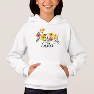 Happy Easter Floral Bunny Sublimation-66366 Hoodie