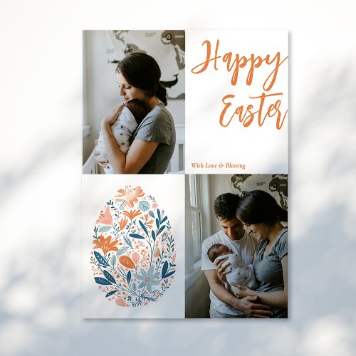  Happy Easter Floral Harmony Collage Holiday Card
