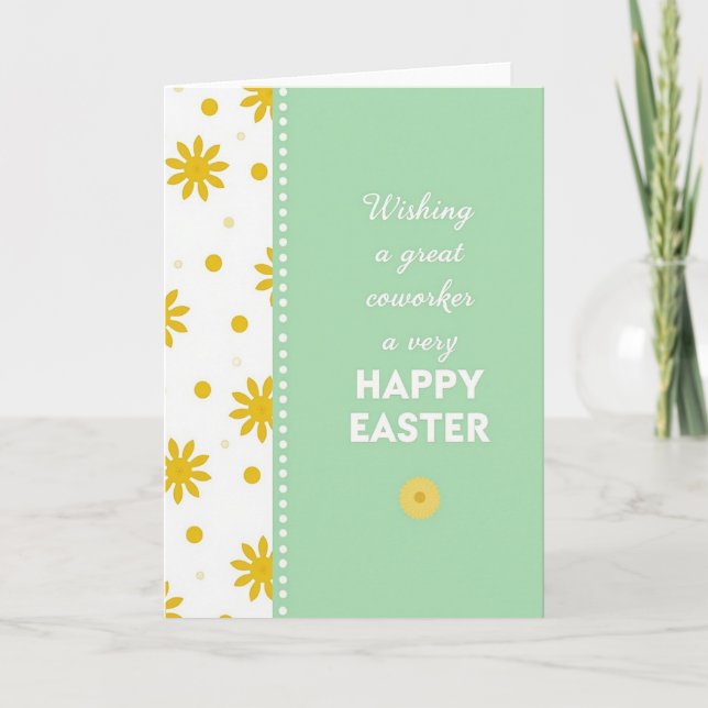 Happy Easter Floral Pattern Card (Front)