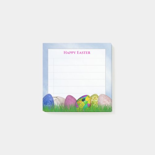 Happy Easter _ Floral Photography Decorated Eggs Post_it Notes