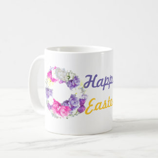 Happy Easter Floral Wreath Mug