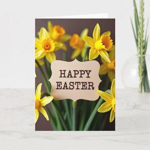 Happy Easter Flowers Card