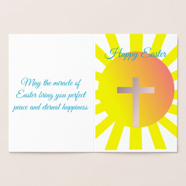 Happy Easter foil card (Inside)