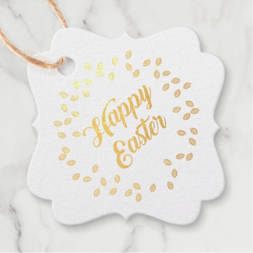 Happy Easter Foil Favor Tags