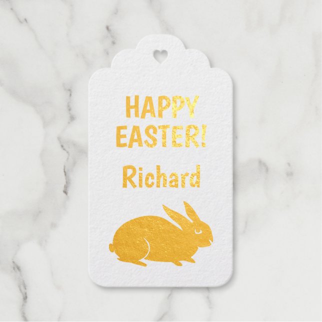 Happy Easter Foil Gift Tags (Front)