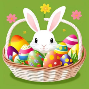 Happy Easter  Foil Holiday Postcard