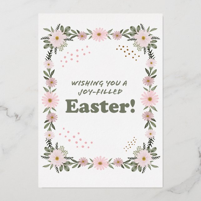Happy Easter  Foil Invitation (Front)