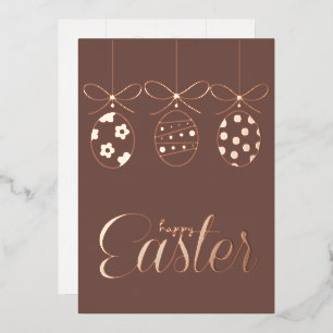 Happy Easter Foil Luxury Decoration Stylish Foil Invitation