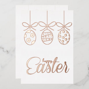 Happy Easter Foil Luxury Decoration Stylish Invitation