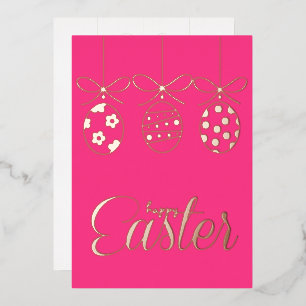 Happy Easter Foil Luxury Decoration Stylish Invitation