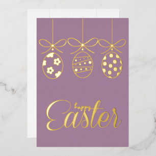 Happy Easter Foil Luxury Decoration Stylish Invitation