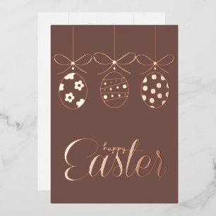 Happy Easter Foil Luxury Decoration Stylish Invitation