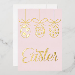 Happy Easter Foil Luxury Decoration Stylish Invitation