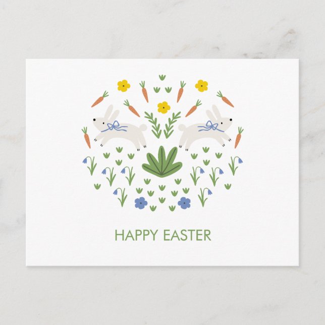 Happy Easter Folk Stale Card (Front)