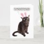 Happy Easter For Anyone Funny Cat Mad About Bunny  Holiday Card
