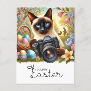 Happy Easter for Cat Lovers Holiday Postcard