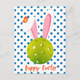 Happy Easter for Pickleballer, cute Postcard