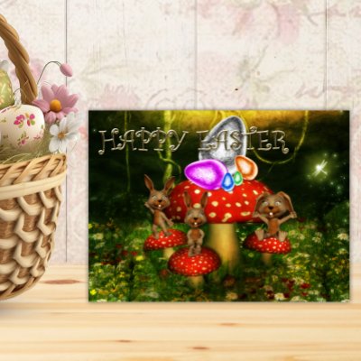 Happy Easter Forest Bunnies
