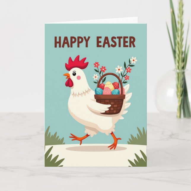 Happy Easter Fowl Delivery Card (Front)