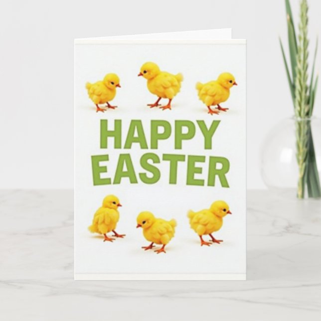 Happy Easter Fowl Greeting Card (Front)
