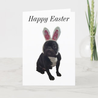 Happy Easter French Bulldog Bunny Card