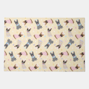 Happy Easter French Bulldogs Doormat