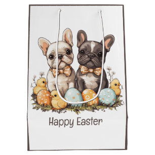 Happy Easter French Bulldogs Medium Gift Bag