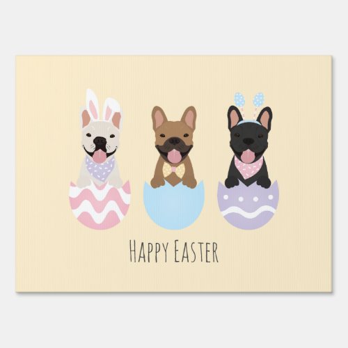 Happy Easter French Bulldogs Sign