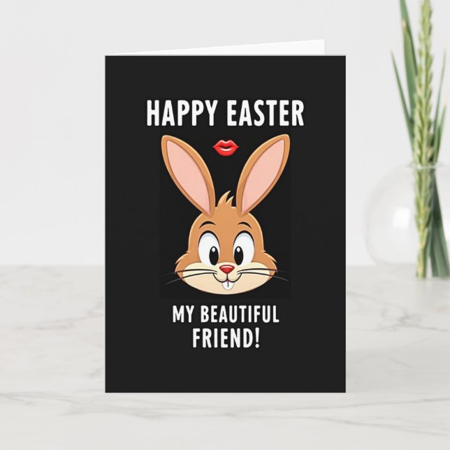 Happy Easter Friend Bunny Card (Front)