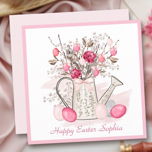 Happy Easter Friend Pink Card