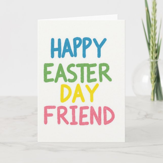 Happy Easter Friend Text Card (Front)