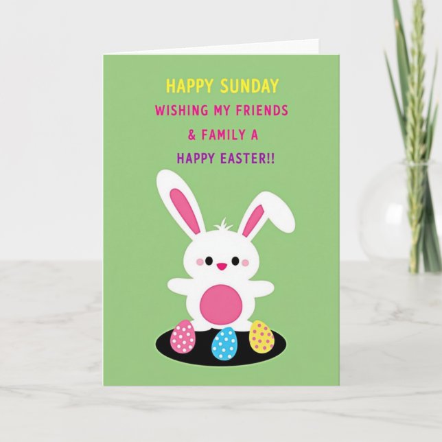 Happy Easter Friends Family Card (Front)