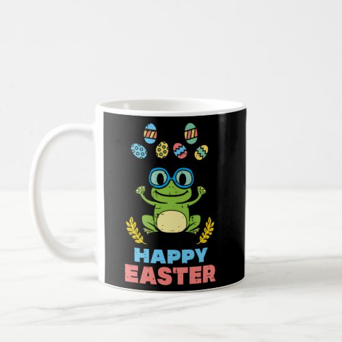 Happy Easter Frog Glasses Eggs Animal Coffee Mug