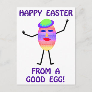 Happy Easter From A Good Egg Shirts & Gifts Holiday Postcard
