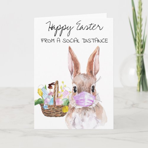 Happy Easter From a Social Distance Quarantine Card