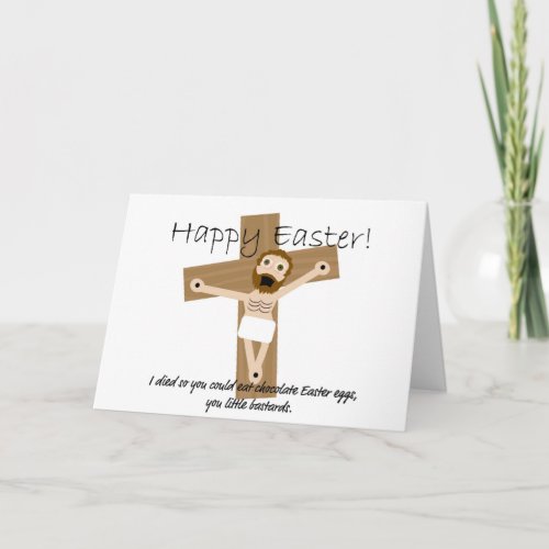 Happy Easter from Angry Jesus Holiday Card
