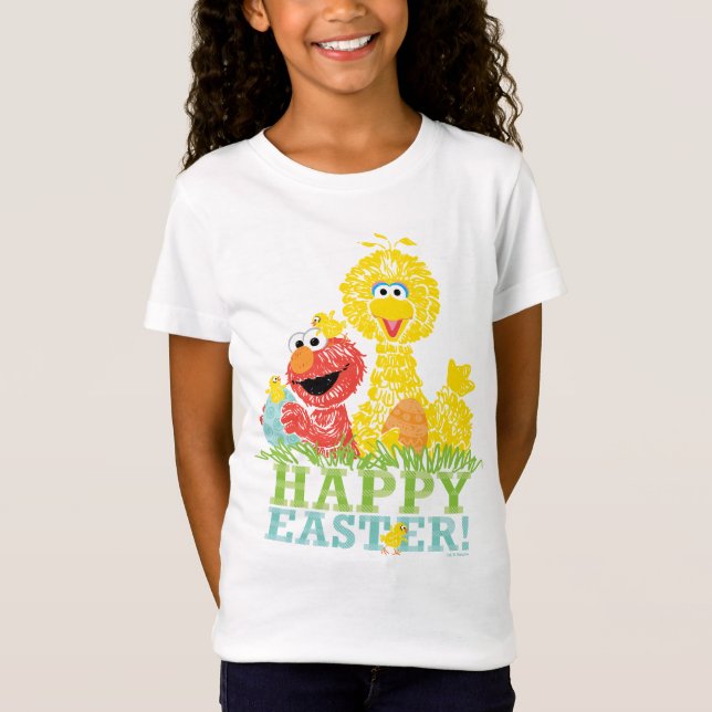Happy Easter from Elmo & Big Bird T-Shirt (Front)