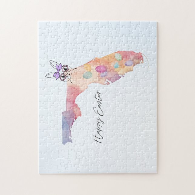 Happy Easter from Florida Pastel Eggs and Bunny Jigsaw Puzzle (Vertical)