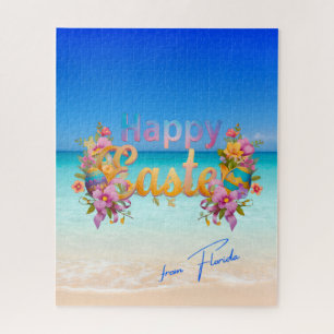 Happy Easter from Florida Tropical Beach Jigsaw Puzzle
