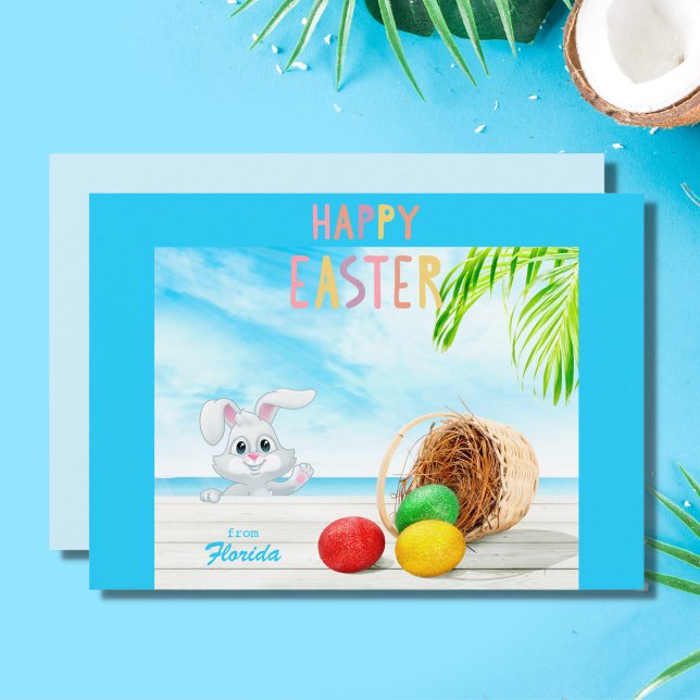 Happy Easter from Florida Tropical Ocean Coastal Holiday Card (Creator Uploaded)