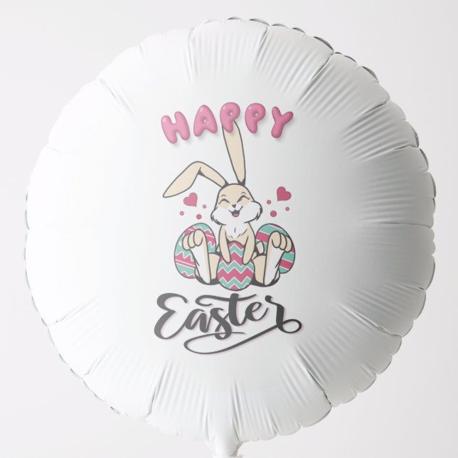 Happy Easter from lovely Easter Bunny Balloon (Front)