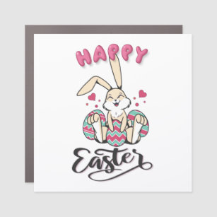 Happy Easter from lovely Easter Bunny Car Magnet