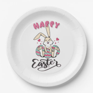 Happy Easter from lovely Easter Bunny Paper Plates
