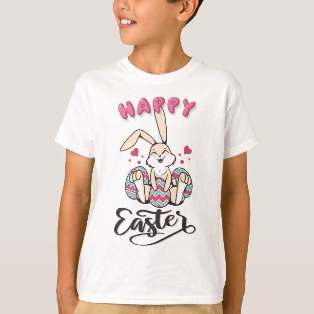 Happy Easter from lovely Easter Bunny T-Shirt (Front)