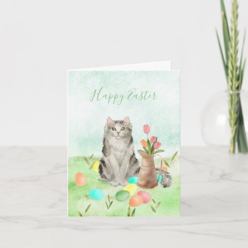 Happy Easter From The Cat Card