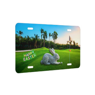 Happy Easter from the Lowcountry Golf Ball Rabbit License Plate